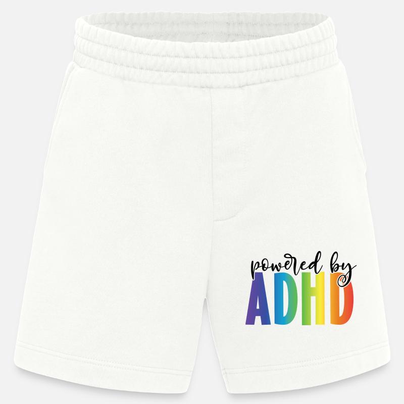 PoweredByADHD - Heavyweight Shorts - made by SPREAD  - OFF WHITE
