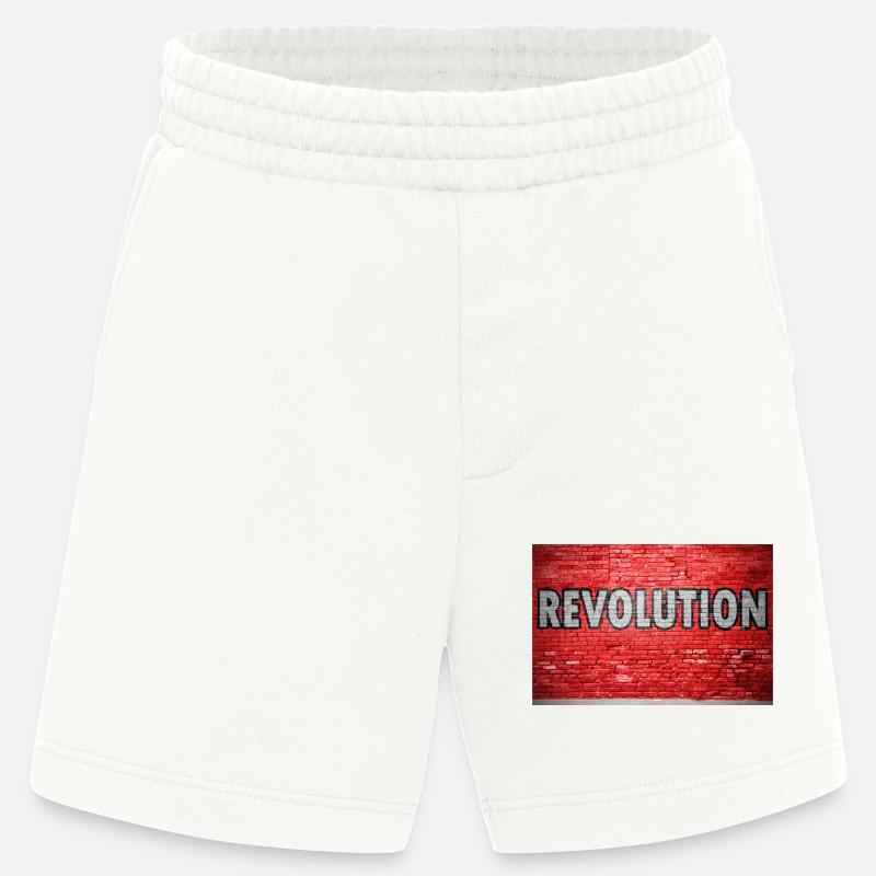 Revolution Ziegelsteinmauer Graffiti - Heavyweight Shorts - made by SPREAD  - OFF WHITE