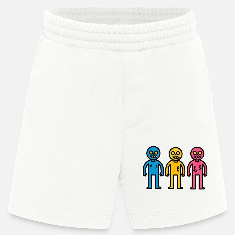 Zombies Halloween Symbole Équipe - Short bio épais fabriqué en UE - OFF WHITE