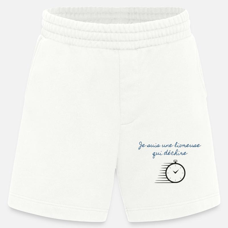 Ich bin ein rockiges Liefermädchen - Heavyweight Shorts - made by SPREAD  - OFF WHITE