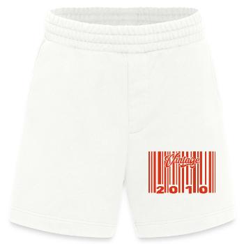 Vintage 2010 Born In 2010 15 Year Old Bar Code Anniversai - Heavyweight Shorts - made by SPREAD  - OFF WHITE - Front