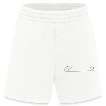Dog Heart One Line - Heavyweight Shorts - made by SPREAD  - OFF WHITE - Vorne