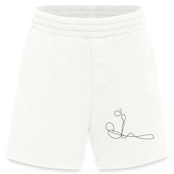 Fußballer Fine-Line-Art - Heavyweight Shorts - made by SPREAD  - OFF WHITE - Vorne