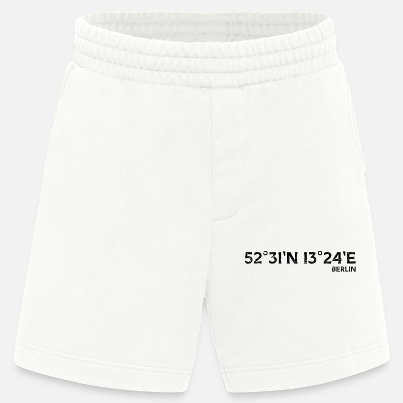Berlin Coordonnées Souvenir - Short bio épais fabriqué en UE - OFF WHITE
