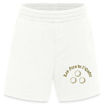 Les Fers de l'Enfer / The Irons of Hell - Pétanque - Heavyweight Shorts - made by SPREAD  - OFF WHITE - Front