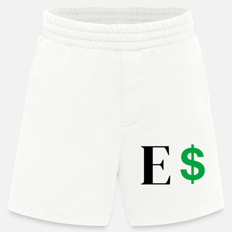 Buchstabe E Dollar - Heavyweight Shorts - made by SPREAD - OFF WHITE