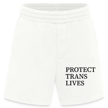 Protect trans lives - Heavyweight Shorts - made by SPREAD  - OFF WHITE - Front