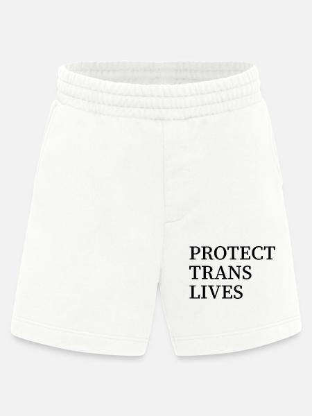 Protect trans lives - Heavyweight Shorts - made by SPREAD - OFF WHITE