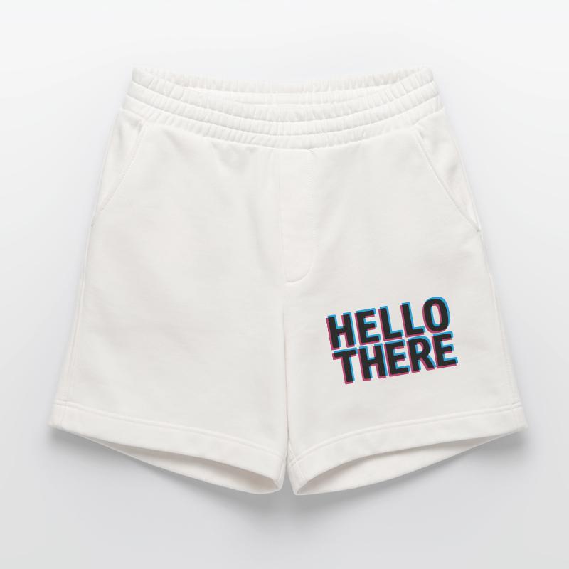 3D effect Hello Heavyweight Shorts - made by SPREAD 