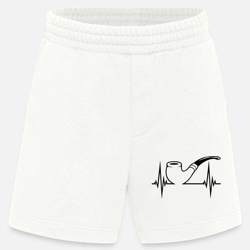 Tabakpfeife Puls Herzschlag - Heavyweight Shorts - made by SPREAD  - OFF WHITE