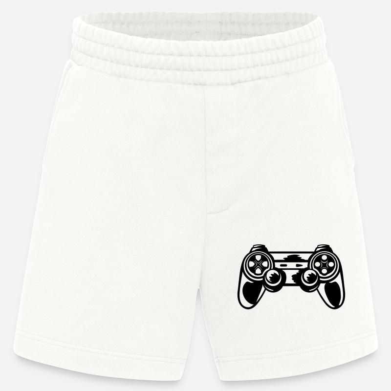 Retro Console Controller Gamer - Short bio épais fabriqué en UE - OFF WHITE
