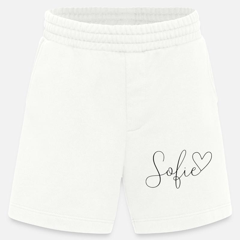 Sofie Name Vorname Mädchen - Heavyweight Shorts - made by SPREAD  - OFF WHITE