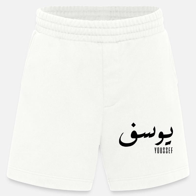 Name Youssef auf Arabisch - Heavyweight Shorts - made by SPREAD - OFF WHITE