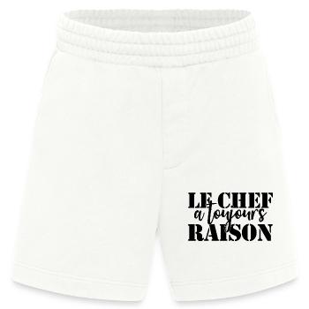 Chef à toujours raison - Short bio épais fabriqué en UE - OFF WHITE - Devant