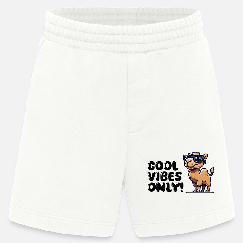 kamel comic sonnenbrille cool - Heavyweight Shorts - made by SPREAD  - OFF WHITE