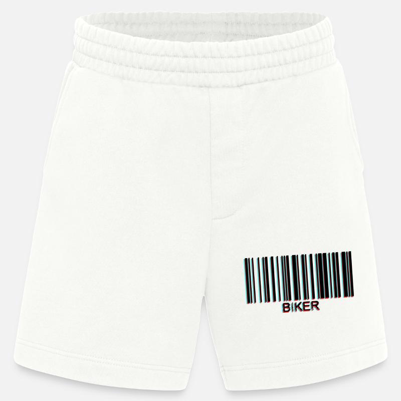 code barre biker - Short bio épais fabriqué en UE - OFF WHITE