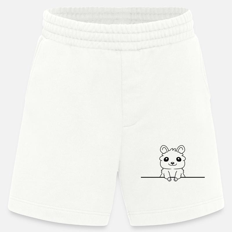 Hinter Mauer Hamster lustig - Heavyweight Shorts - made by SPREAD  - OFF WHITE