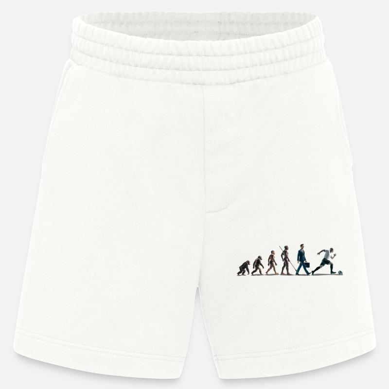 Evolution Fussball Zeichenfläche 1 - Heavyweight Shorts - made by SPREAD  - OFF WHITE