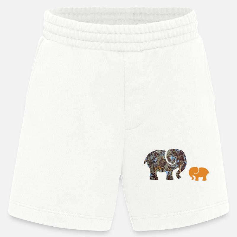 elefant e 85 - Heavyweight Shorts - made by SPREAD  - OFF WHITE