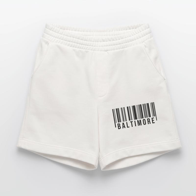 Baltimore Strichcode Heavyweight Shorts - made by SPREAD 
