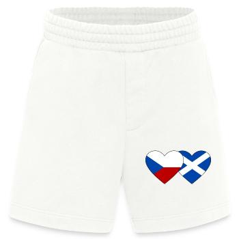 Tschechien Schottland Flagge Herz - Heavyweight Shorts - made by SPREAD  - OFF WHITE - Vorne