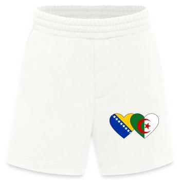 Bosnien Algerien Flagge Herz - Heavyweight Shorts - made by SPREAD  - OFF WHITE - Vorne