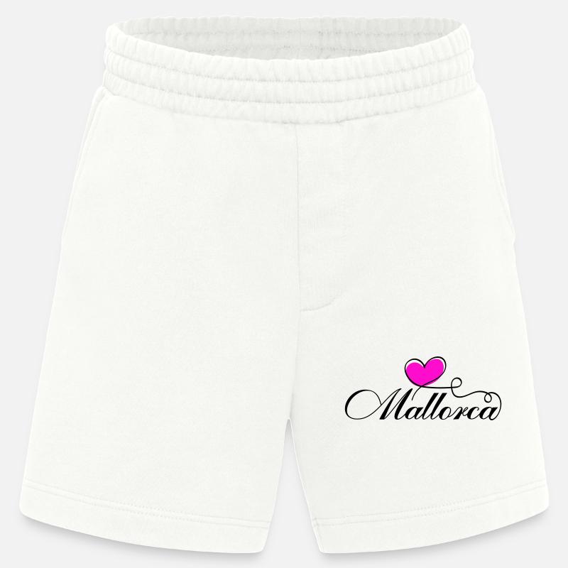 Mallorca Herz Liebe - Heavyweight Shorts - made by SPREAD  - OFF WHITE