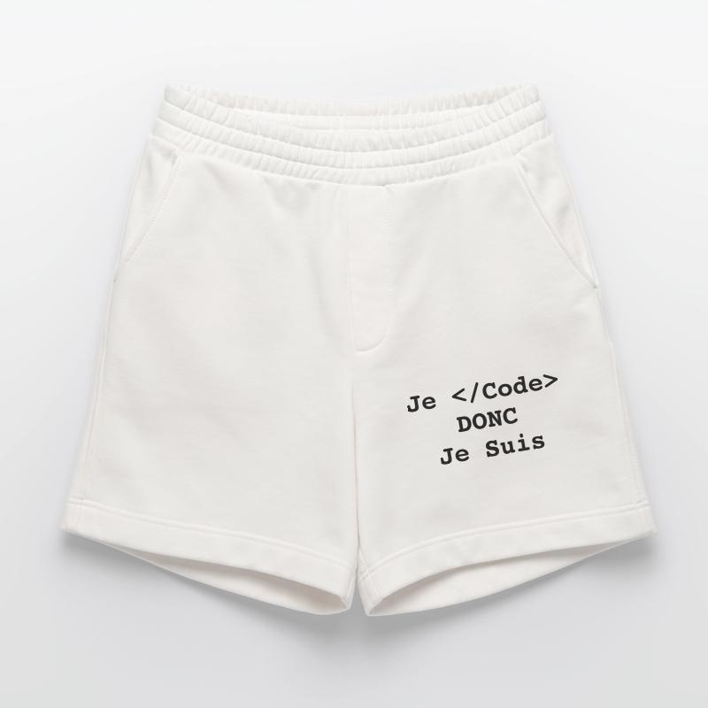 Je code donc je suis informatique et programmeur Short bio épais fabriqué en UE