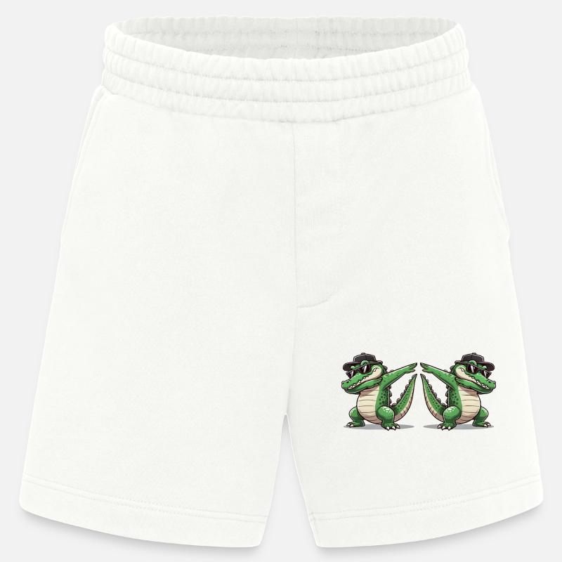 Krokodil Comic Dabbing 2 - Heavyweight Shorts - made by SPREAD  - OFF WHITE
