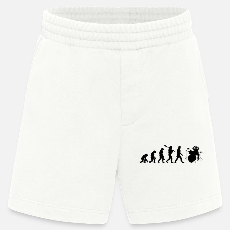 Drum Evolution - Heavyweight Shorts - made by SPREAD  - OFF WHITE