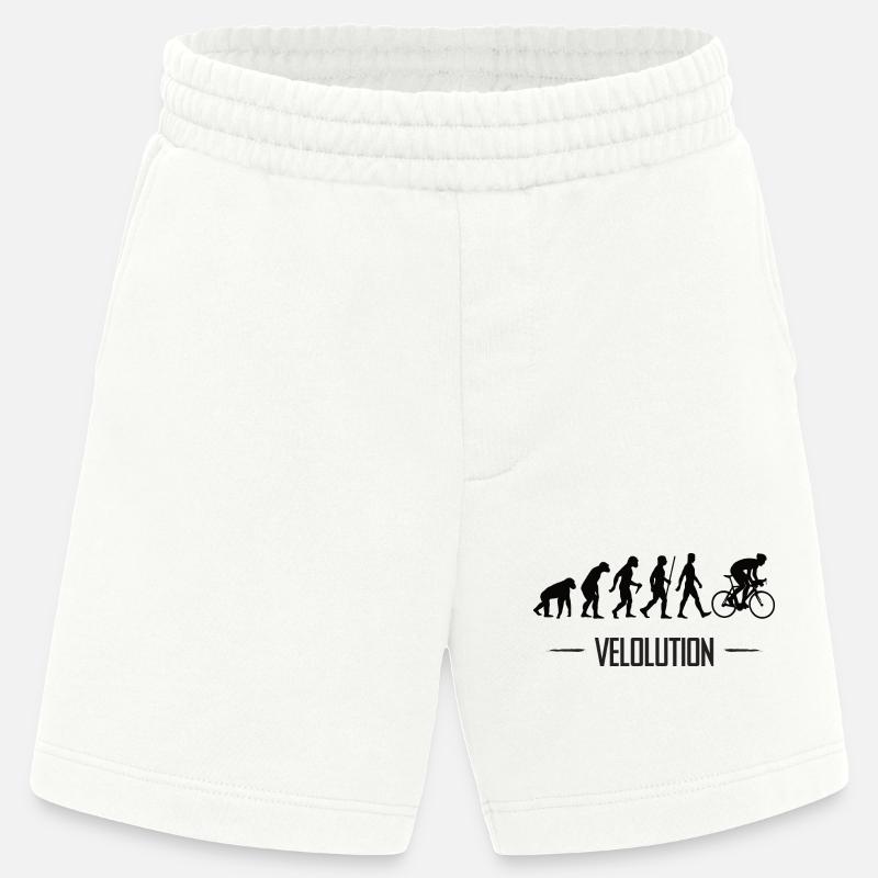 Velolution Radfahrer Evolution Fahrrad - Heavyweight Shorts - made by SPREAD  - OFF WHITE