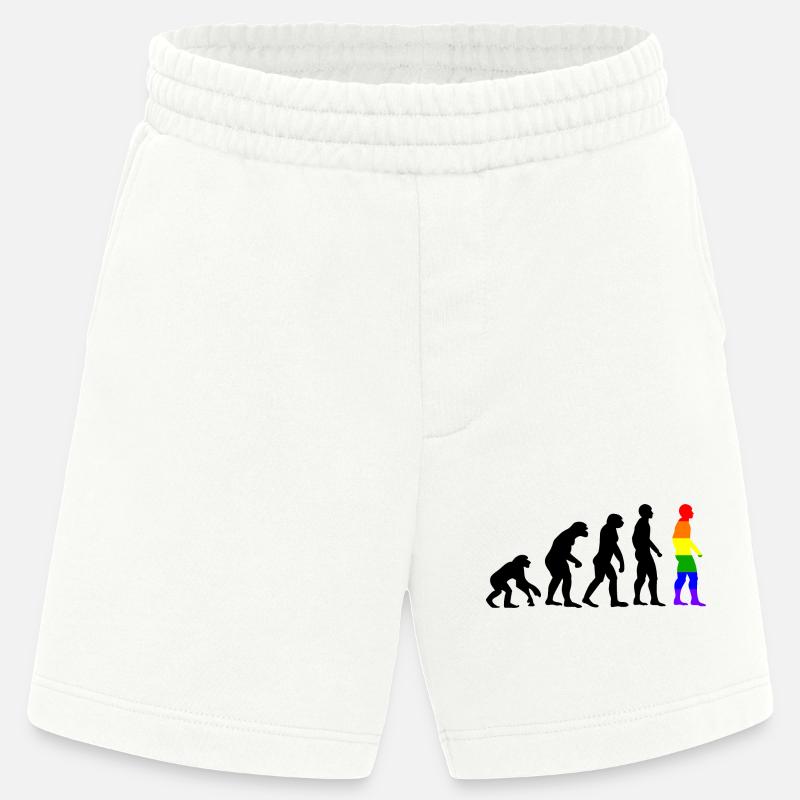 Evolution Pride Design - Heavyweight Shorts - made by SPREAD  - OFF WHITE