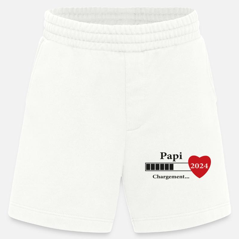 papi - futur papi chargement - Short bio épais fabriqué en UE - OFF WHITE