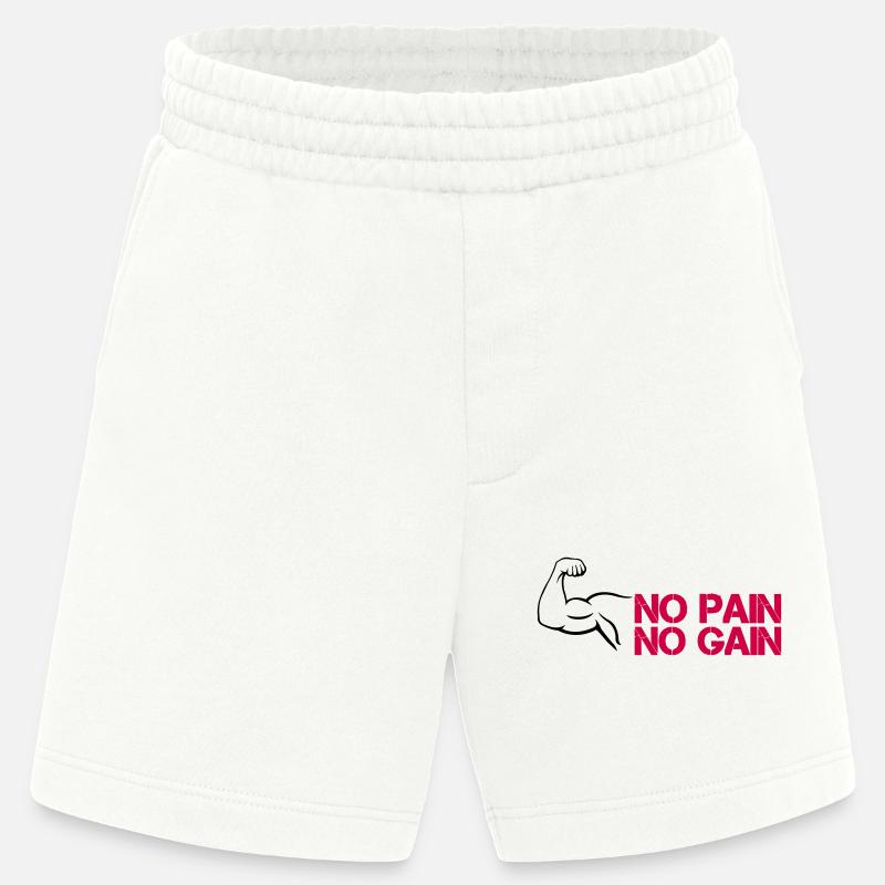 Gain de douleur au biceps - Short bio épais fabriqué en UE - OFF WHITE