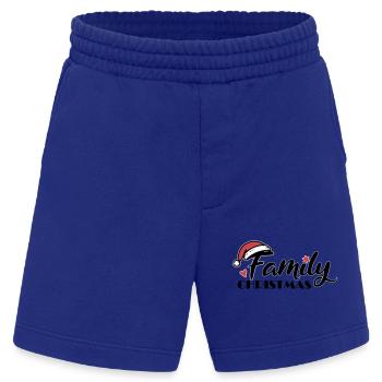 Family Christmas Font - Heavyweight Shorts - made by SPREAD  - Iconic Blue - Front