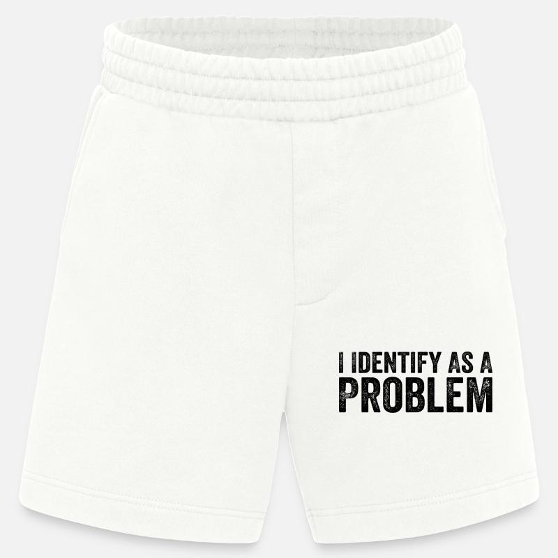 I Identify As A Problem - Short bio épais fabriqué en UE - OFF WHITE