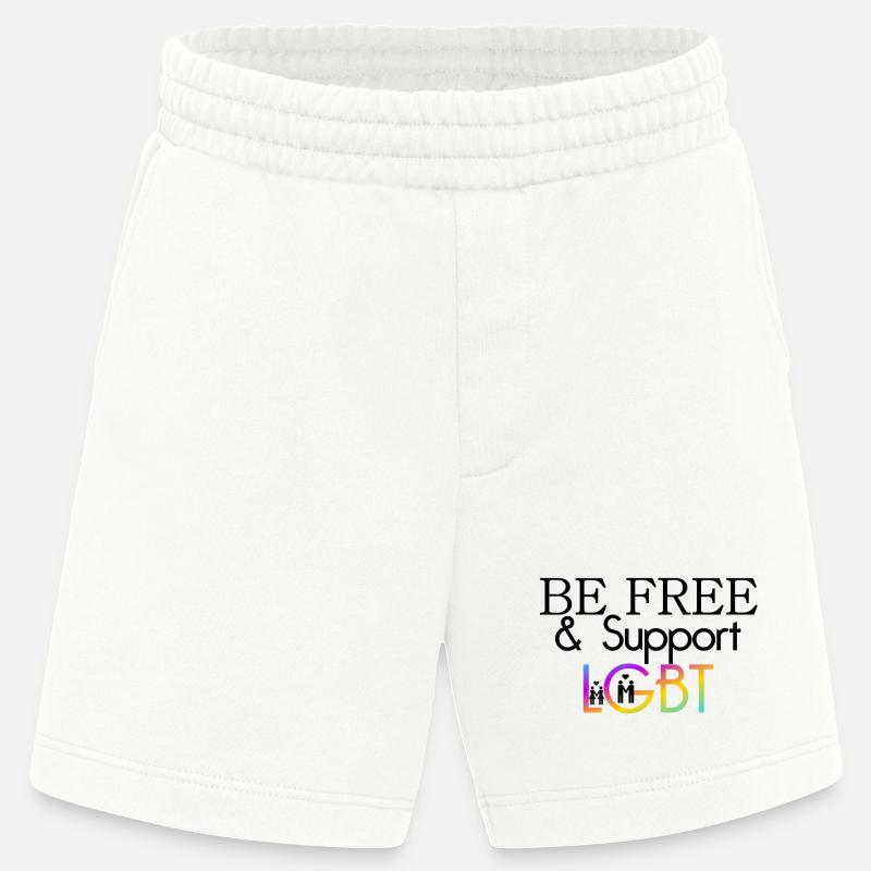 Be Free & Support LGBT Geschenk - Heavyweight Shorts - made by SPREAD  - OFF WHITE
