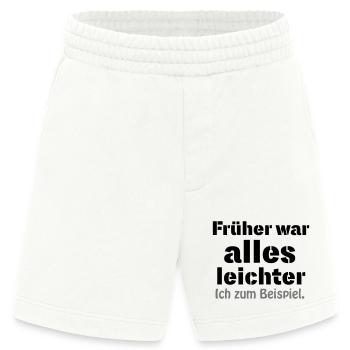 Früher war alles leichter - Heavyweight Shorts - made by SPREAD  - OFF WHITE - Vorne