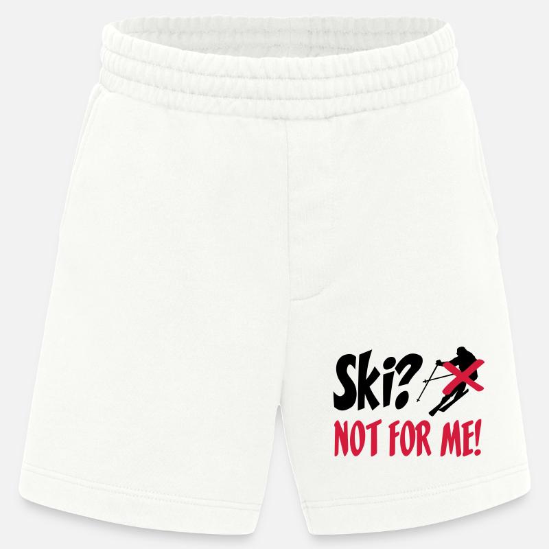 I hate Ski - Heavyweight Shorts - made by SPREAD  - OFF WHITE