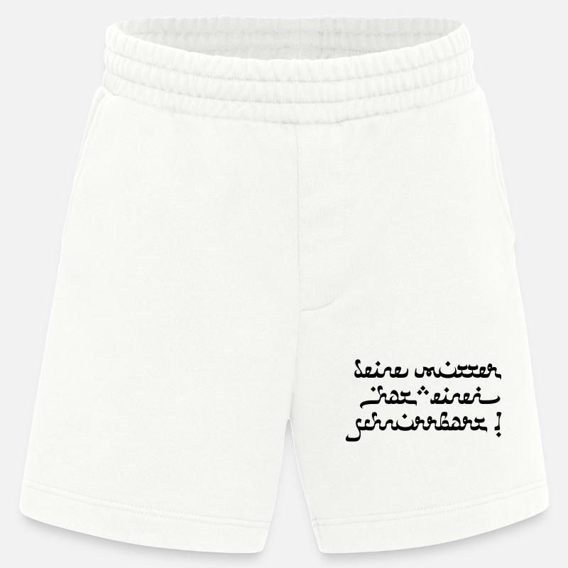 Deine mutter hat einen schnurrbart! - Heavyweight Shorts - made by SPREAD  - OFF WHITE