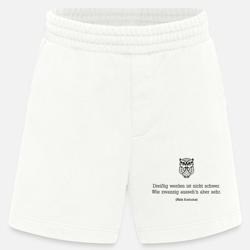 Trente ans, ce n’est pas difficile - Short bio épais fabriqué en UE - OFF WHITE