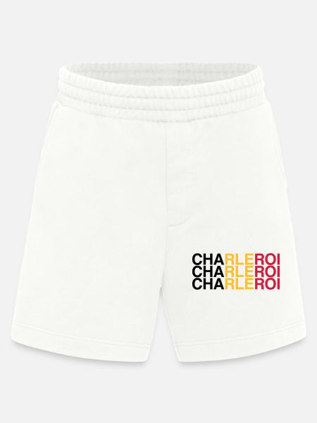 CHARLEROI Belgium Belgium Flag - Heavyweight Shorts - made by SPREAD - OFF WHITE