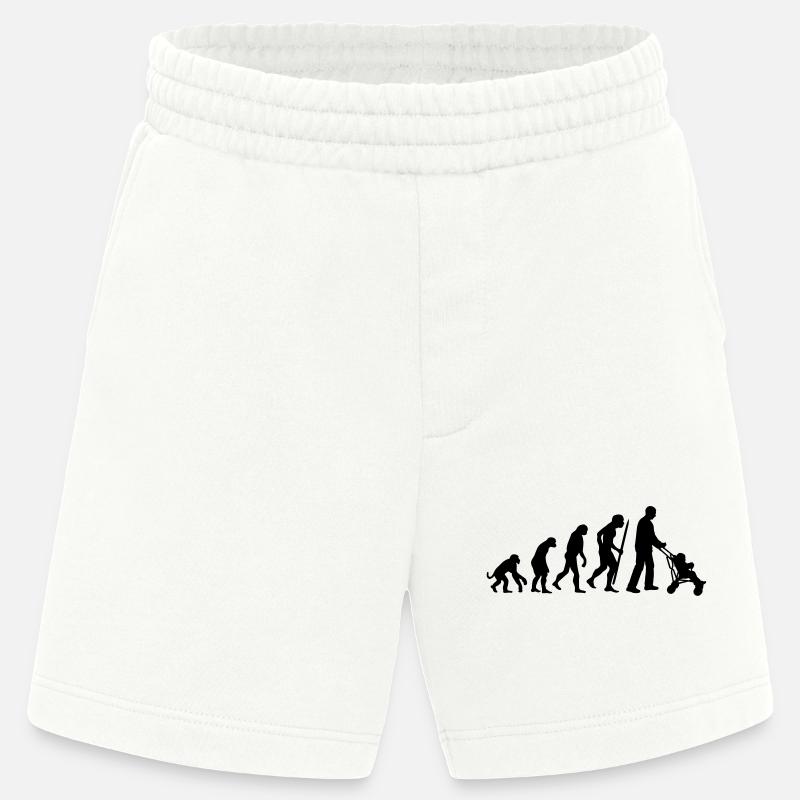 Evolution de la super-papa - Short bio épais fabriqué en UE - OFF WHITE