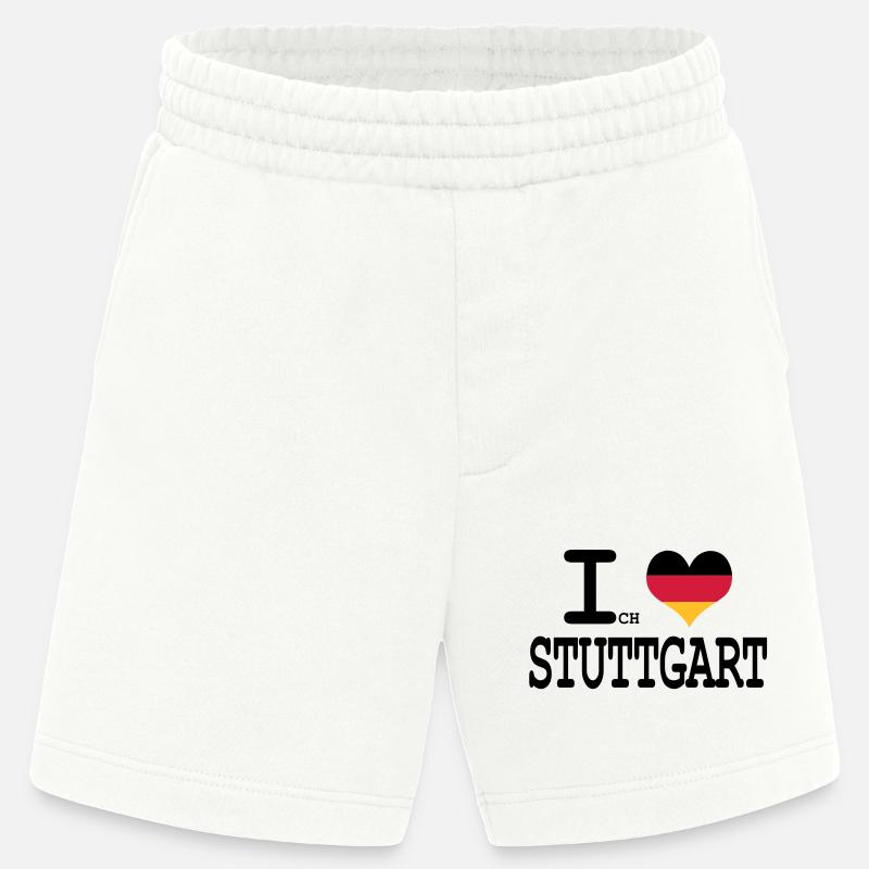ich liebe stuttgart - Heavyweight Shorts - made by SPREAD  - OFF WHITE