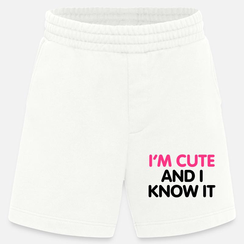 I'm cute and i know it - Heavyweight Shorts - made by SPREAD - OFF WHITE