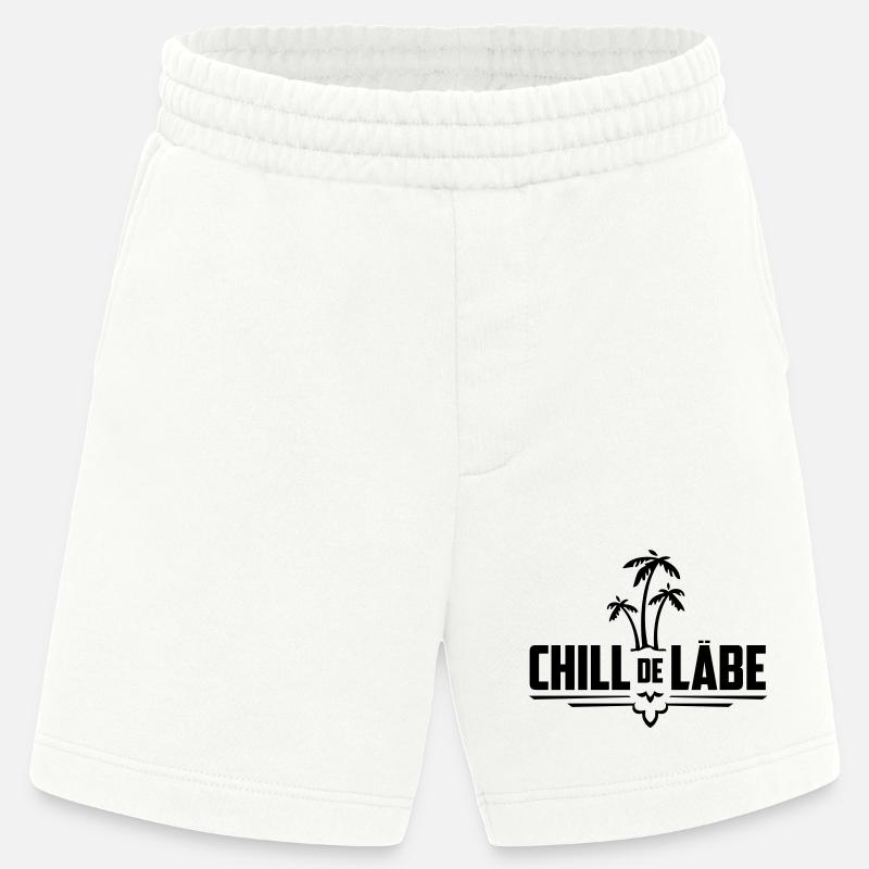 Chill de Läbe, Chill dein Leben | Schweizerdeutsch - Heavyweight Shorts - made by SPREAD  - OFF WHITE