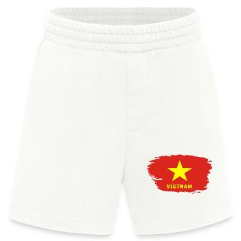Vietnam drapeau / Cadeau Hanoi Asie Asie du Sud-Est - Short bio épais fabriqué en UE - OFF WHITE - Devant