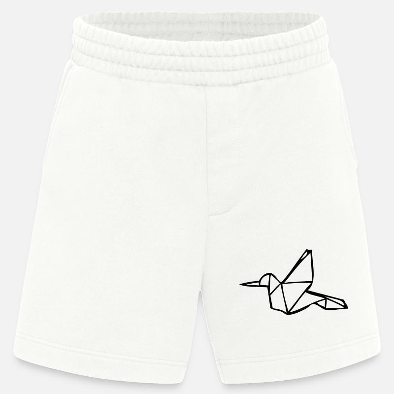 Origami Eisvogel - Heavyweight Shorts - made by SPREAD  - OFF WHITE