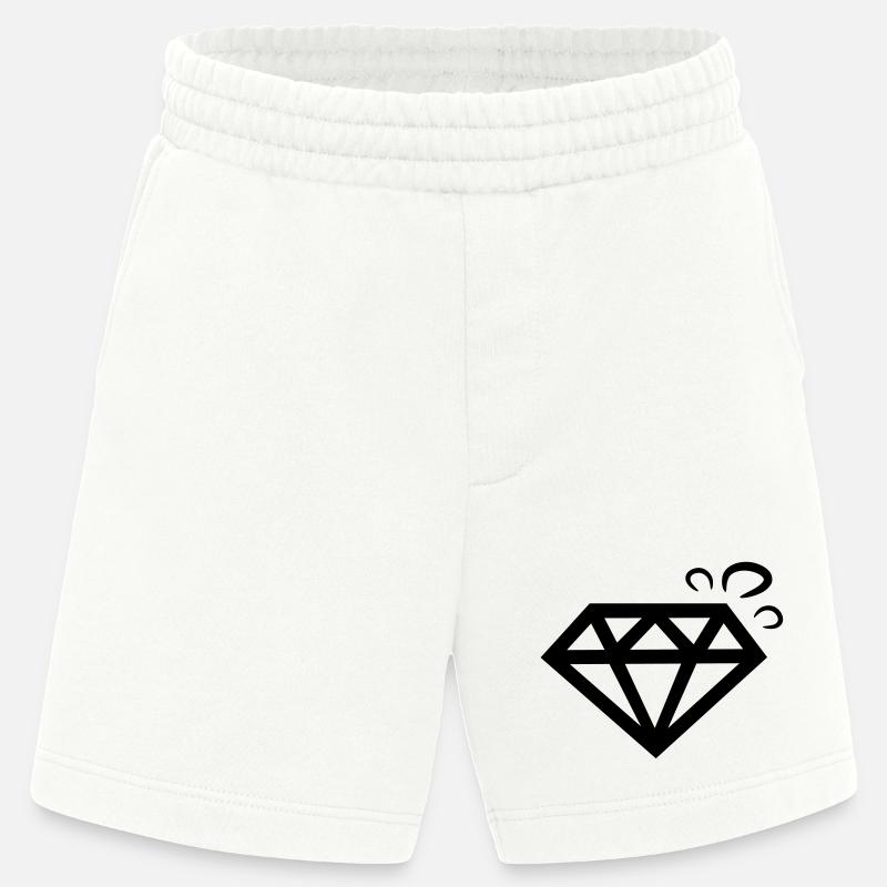 diamant diamond - Heavyweight Shorts - made by SPREAD  - OFF WHITE