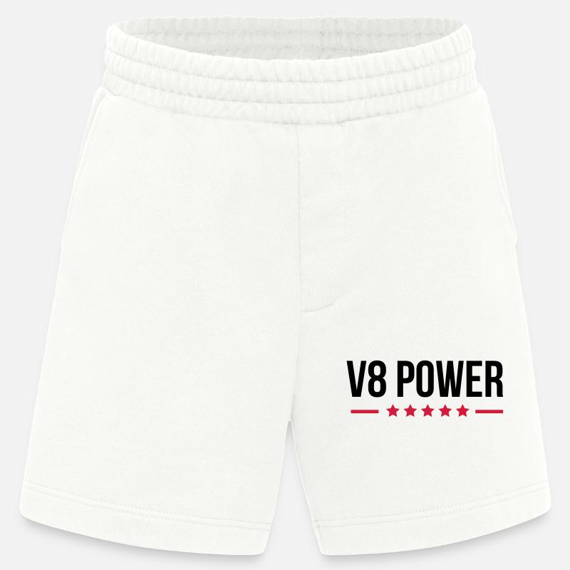 V8 Power - Heavyweight Shorts - made by SPREAD - OFF WHITE